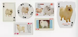 JAPANESE SPITZ COLLECTION OF SINGLE DOG COLLECTABLE PLAYING CARDS - Foto 1 di 1