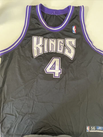 Authentic NBA 2002 Reebok Sacramento Kings Webber Away Road Black Jersey 56 Cover