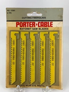 Porter Cable Bayonet Blades 1 Pkg of 5 6 TPI Model 12301 NOS Unopened - Picture 1 of 2