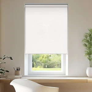 1pc 21"x72" Roller Window Shades Window Blinds Light Filtering Urban White - Picture 1 of 7