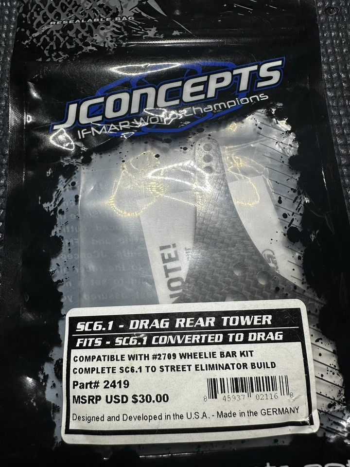 JCO2419 Carbon Fiber Rear Shock Tower for T6.1 or SC6.1 - Image 1 of 1