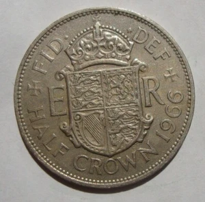 Elizabeth ll Half Crown 1966 - Bild 1 von 2