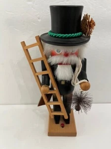 Vintage Christian Ulbricht Nutcracker " Chimney Sweep" with Lady Bug Germany - Picture 1 of 14