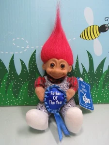 FATHER OF THE YEAR w/DAMAGED HANG (#4) - 6" Russ Soft Troll Doll - NEW - Picture 1 of 8