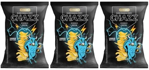 3 CHAZZ ENERGY DRINK Flavor Hand Cooked Potato Chips Snacks 90g 3.1oz - Picture 1 of 6