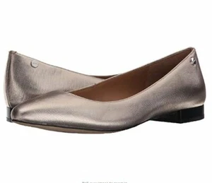 6.5" Calvin Klein Women's Elle Women's Soft Platinum Flat Pump Ballet Shoes Gift - Picture 1 of 8