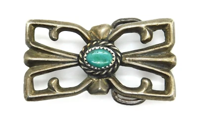 Винтажная женская пряжка для ремня из серебра и бирюзы 0,88 24 мм - Изображение 1 из 4