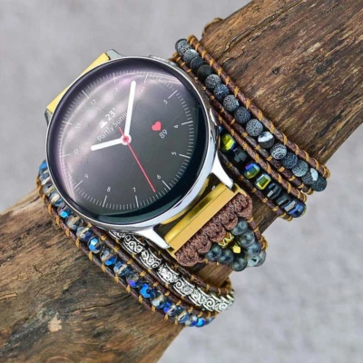 Handmade Bohemian Watch Band Strap for Samsung Galaxy Watch Active 2 40mm 44mm - Image 1 of 4