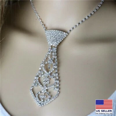 Мода женщин ожерелье полный кристалл творческий галстук-бабочка подвеска свадьбы вечеринки 0699 - Изображение 1 из 4