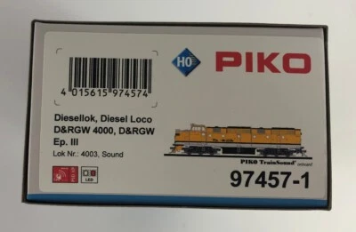 PIKO 97457 H0 DC Diesellok ML 4003 D&RGW Ursprungsausführung + PluX22 Dec. Sound - Bild 1 von 2