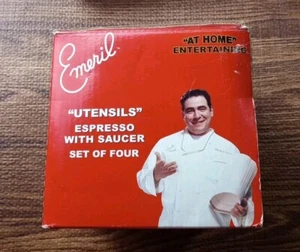 Emeril Set of Four Espresso With Saucer - Picture 1 of 10