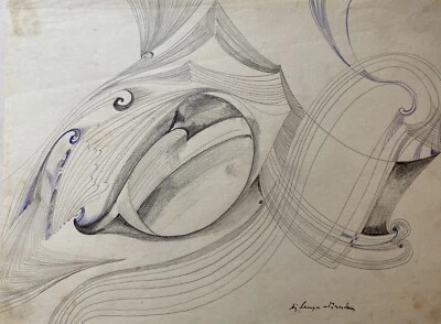 August Long Brock 1891 - 1979 Vibrations Bauhaus Weimar Hamburg Composition 8 - image 1 of 4