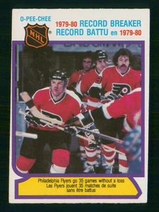 Philadelphia Flyers Record Breaker 1980-81 O-Pee-Chee 1980-81 Nº 1 Ex+ 62661 - Imagen 1 de 2