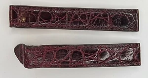 Authentic Cartier Maroon Leather Watch Strap 15/14mm, 85+88mm OEM - Picture 1 of 3