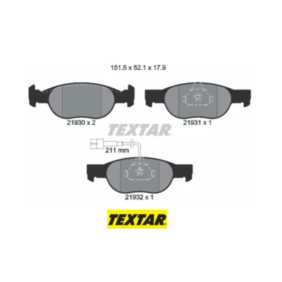 KIT SERIE PASTIGLIE FRENO ANTERIORE PER FIAT BRAVA - BRAVO TEXTAR 2193002 - Imagen 1 de 2