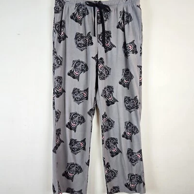 Pantalones de hombre Croft Barrow polar PJ/loung diseño de perro labrador negro/gris XL.E85 Foto 1 de 4