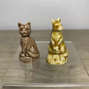 Vintage Wade England Kitty Cat And Kangaroo Miniature Figurine - Picture 1 of 10