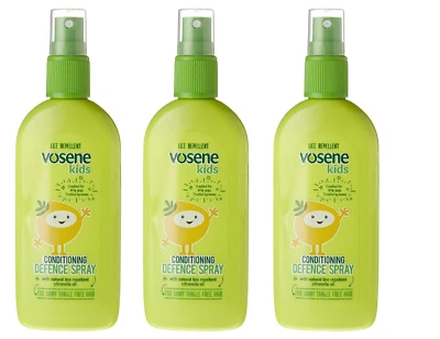 Vosene Kids Advanced Conditioning Defence Spray Head Lice Repellent 150 ml x 3 - Image 1 of 4