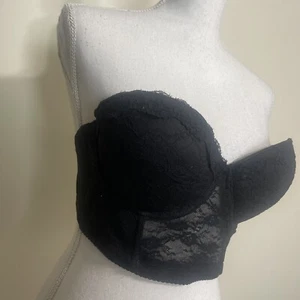 Youmita Damen Korsett Push Up BH Bustier Cami Top schwarz Spitze trägerlos Größe 38C - Bild 1 von 13