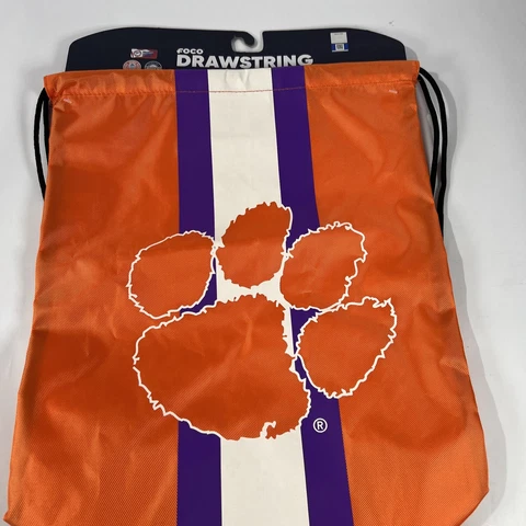 Clemson Tigers Team Stripe Drawstring Back Pack New Cover