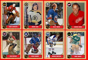 Retro Wood Grain Style CUSTOM MADE HOCKEY CARDS 101 Different  Series 6 YOU PICK