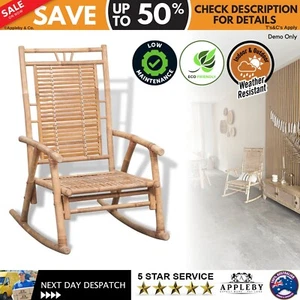 Rocking Chair Deck Chair Outdoor Rocker Chairs Garden Patio Terrace Bamboo - Picture 1 of 11