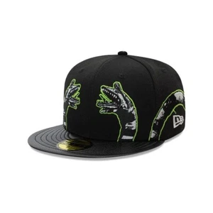New Era 59FIFTY Beetlejuice Worm Cap Black Synthetic Visor - Size 7 55.8cm RARE - Picture 1 of 6