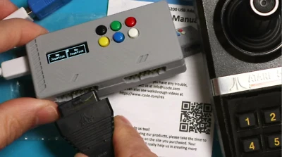 Atari 5200 Controller to USB Adapter - 2 Joystick Ports with LCD Screen - Image 1 of 4