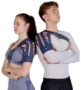 Double Shoulder Compression Support Brace for Injury, Arthritis Pain Relief - Picture 1 of 12