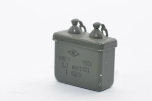 Papel en condensador de aceite de especificación MIL URSS PIO tipo MGBO / МБГ0, 2 μF / 160 V, nuevo de lote antiguo - Imagen 1 de 5