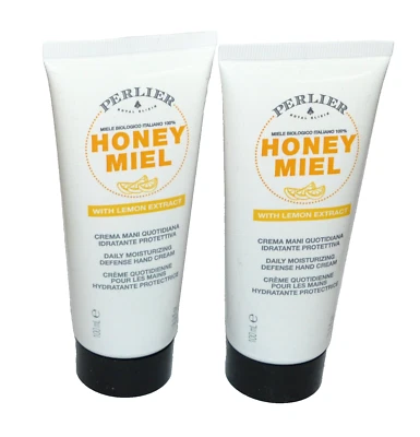 2 Perlier Honey Miel Lemon Extract Moisturizing Defense Hand Creams 3.3oz Each - Image 1 of 4