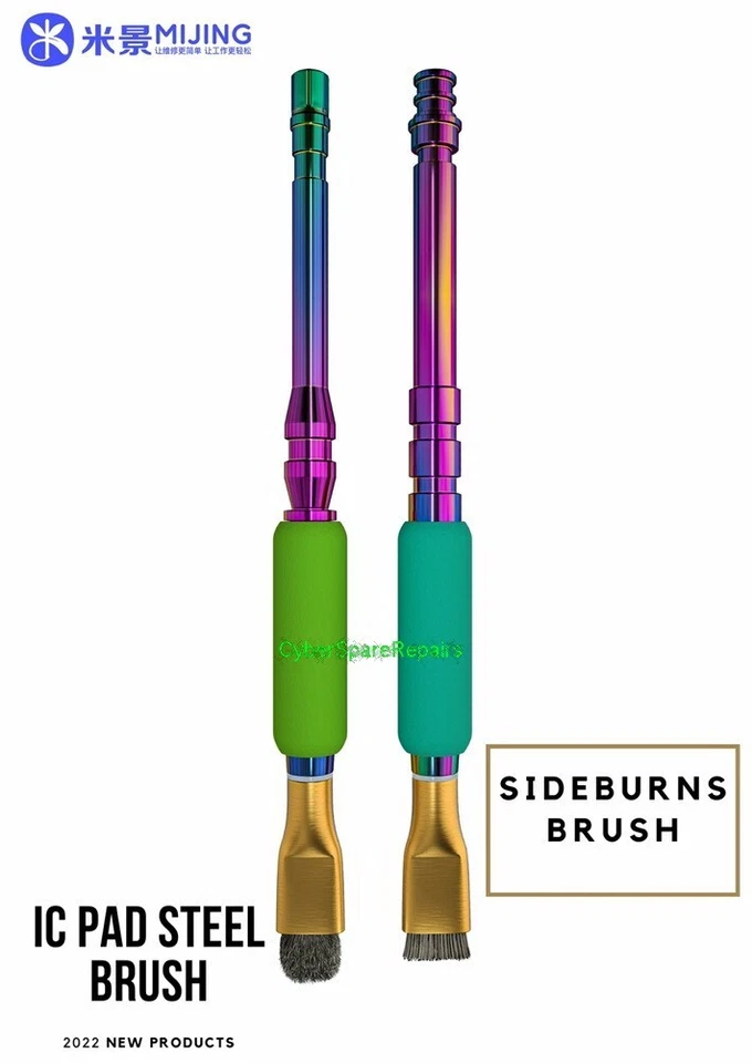 PCB Cleaning Steel Sideburns Brush ESD High Quality Set ReWork MiJing SS2 UK - Image 1 of 4