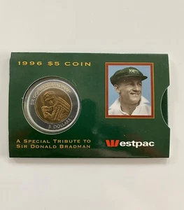 1996 Don Bradman $5 Coin - Foto 1 di 3