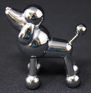 Soporte de anillo de metal cromado UMBRA, figura de caniche estándar de 2,5" de alto EPOC - Imagen 1 de 10
