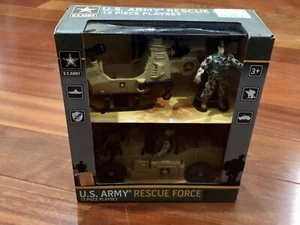 US ARMY Rescue Force 13 Piece Playset: Soldiers, Helicopter & Jeep    NEW IN BOX - Picture 1 of 6