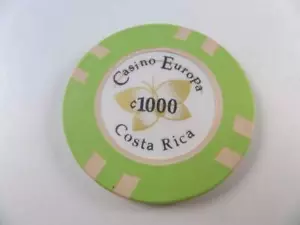 Chip de casino vintage CASINO EUROPA 1000, Costa Rica - Imagen 1 de 1