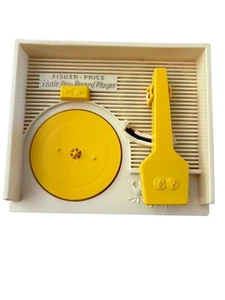Mattel Fisher Price Music Box Record Player 5 Records 1971 Version Semi Works - Picture 1 of 8