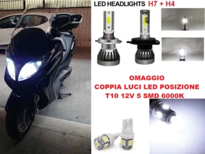 KIT LED BURGMAN SUZUKI H7 + H4 + T10 SMD SUPER SLIM 6000K LUCI POTENTI CANBUS - Foto 1 di 1