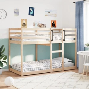 Bunk Bed without Mattress 92x187 cm Single Solid Wood Pine - Picture 1 of 11