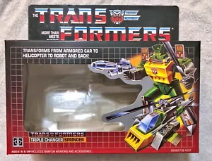 TRANSFORMERS G1 SPRINGER BOX, INSERT, BUBBLE, & MANUAL NEW! AUTOBOT ROBOT - Picture 1 of 4