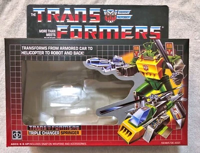 TRANSFORMERS G1 SPRINGER BOX, INSERT, BUBBLE, & MANUAL NEW! AUTOBOT ROBOT - Image 1 of 4