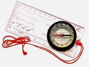 Texsport Map compass scales liquid filled map luminos dial field hiking 27700 - Picture 1 of 1