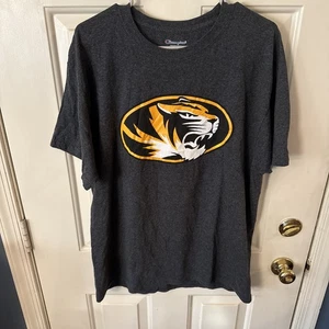 NCAA University of Missouri Tigers MIZZOU T-shirt Adult Large Dark Gray Champion - Picture 1 of 7