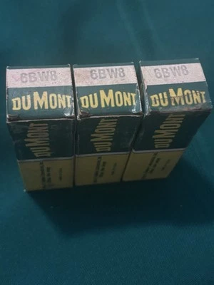 3 Matched GE Made DuMont 6BW8/6BW4 Cut-off Pentode NOS NIB 50s Tubes Audio 188-5 Foto 1 de 4