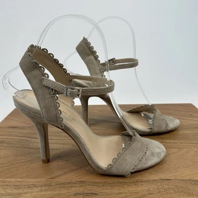 Nuevo sin caja Mujer Pelle Moda Karen Marrón Taupe Gamuza Tacones Festoneados Talla 7 M Foto 1 de 4