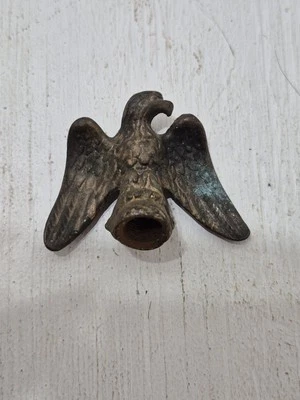 Винтажная Лампа Финиал Американский Лысый Орел Крылья Флаг Топпер Маленький Металл MCM - Изображение 1 из 3