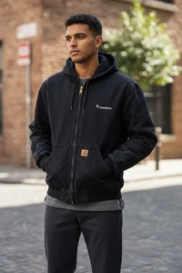 Chaqueta Bordada Carhartt PepsiCo Mediana Regular J130 MDT Azul Oscuro RARA LEER - Imagen 1 de 16
