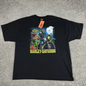 NUOVO Harley Davidson Camicia Uomo 2XL Nero Lupo Mannaro Halloween Spaventapasseri RARO - Foto 1 di 13