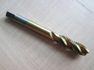 NEU M8 M8x1,25 metrischer Gewindebohrer Titannitrid beschichtet HSS Stahl Spiralgewindebohrer #T15AE - Bild 1 von 6