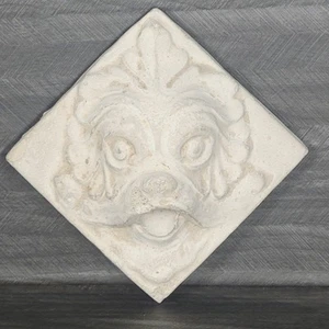 Stone Gargoyle Wall Fountain Spout Green Man Tile Concrete Garden Salvage - Picture 1 of 10